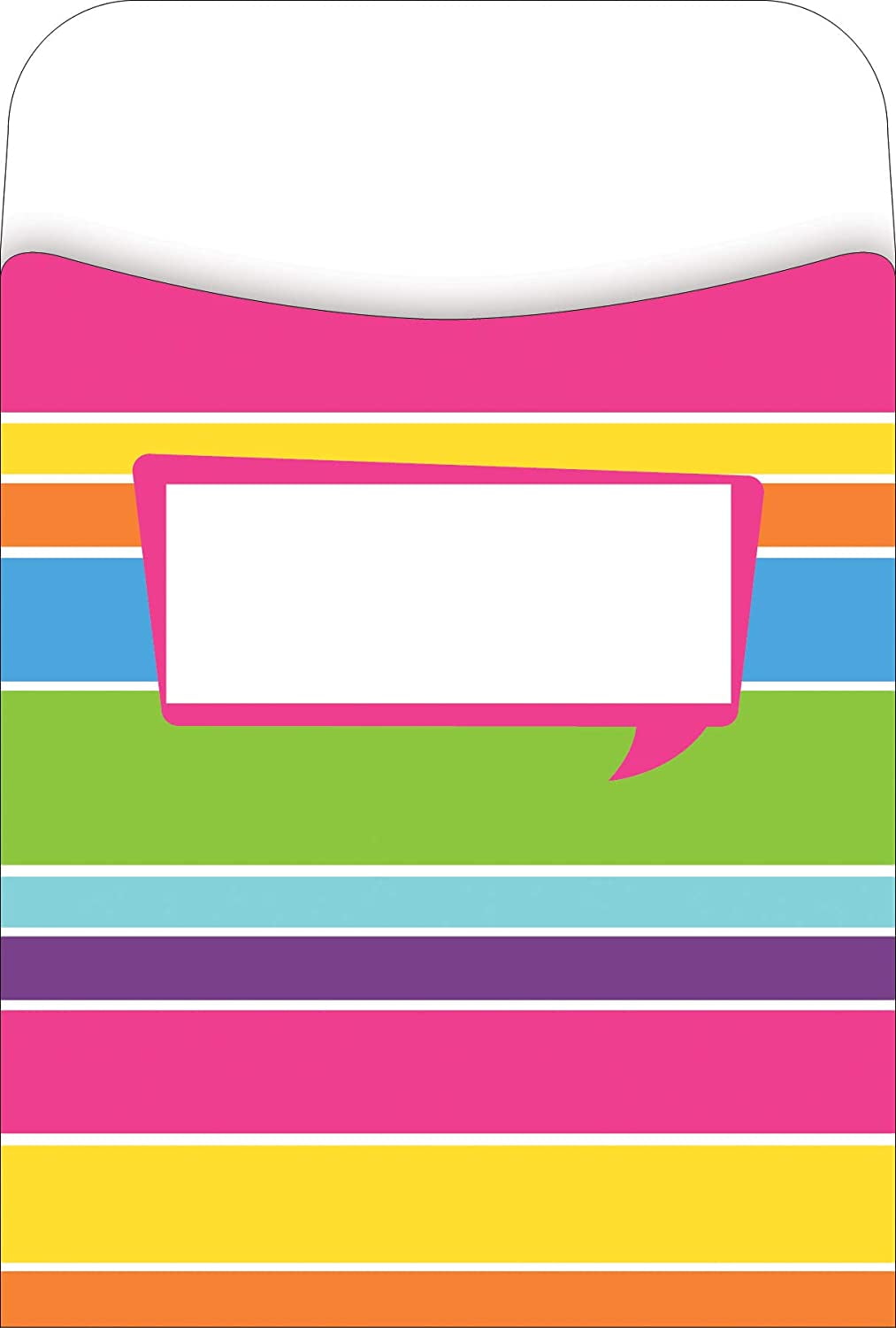 Barker Creek Peel & Stick Library Pockets, Happy, 3 Designs, Great for Holding Library, Index, and Flash Cards, Hall Passes, Recipes, and More! 3-1/2" x 5-1/8", 30 per Pkg (1234) , Assorted