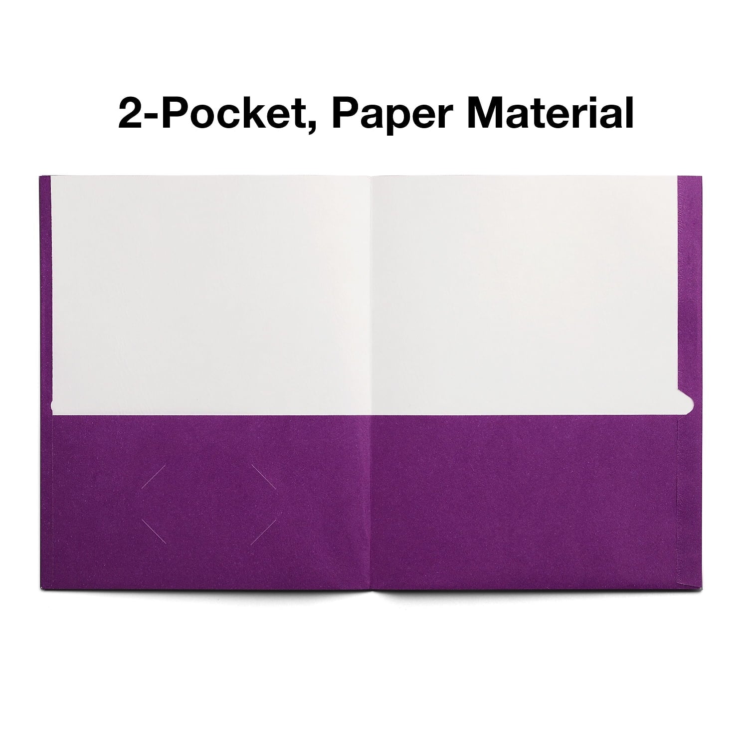 Staples School Grade 2 Pocket Folder Purple 25/Box 27536-CC