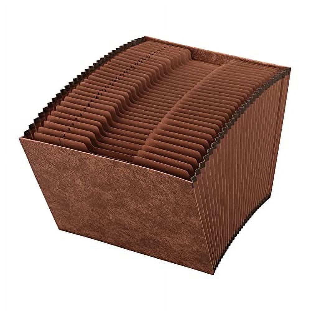 Office Depot Expanding File, Letter, 1-31, 31 Pockets, Brown, OM01418