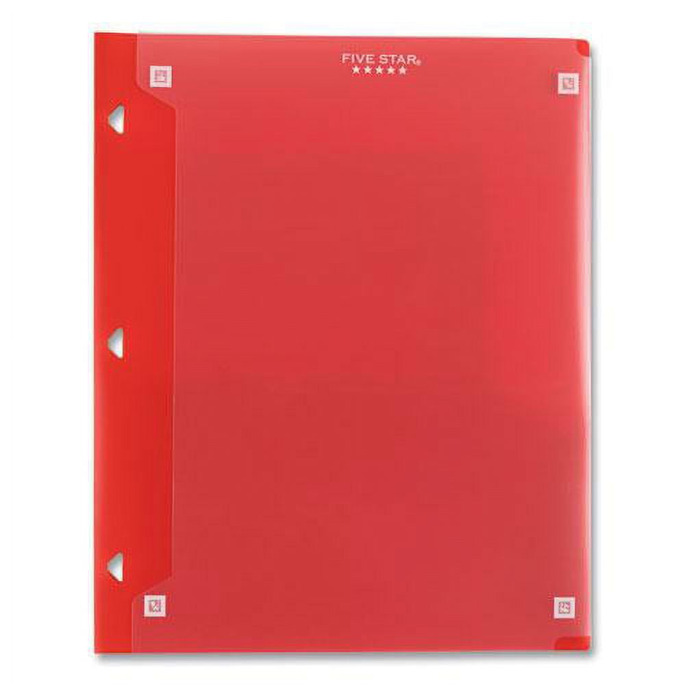 Five Star® Two-Pocket Portfolio Clear View, 11" x 8.5", Randomly Assorted 33452