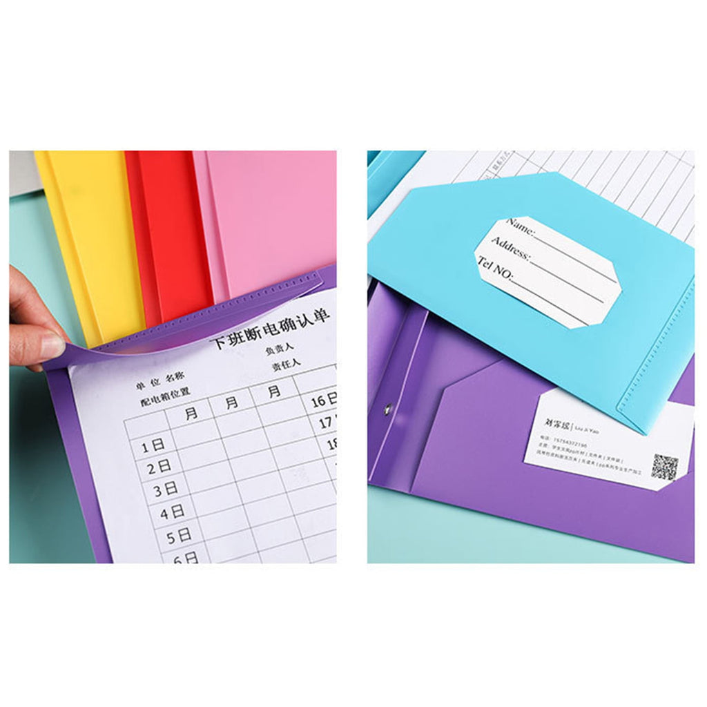 HHBEAUTY Plastic Folders with Pockets and Prongs, Pocket Folders, Folders with Prongs, File Folders with Fasteners, Pocket Folder, Folder with Pockets, Two Pocket Folder （Pink）