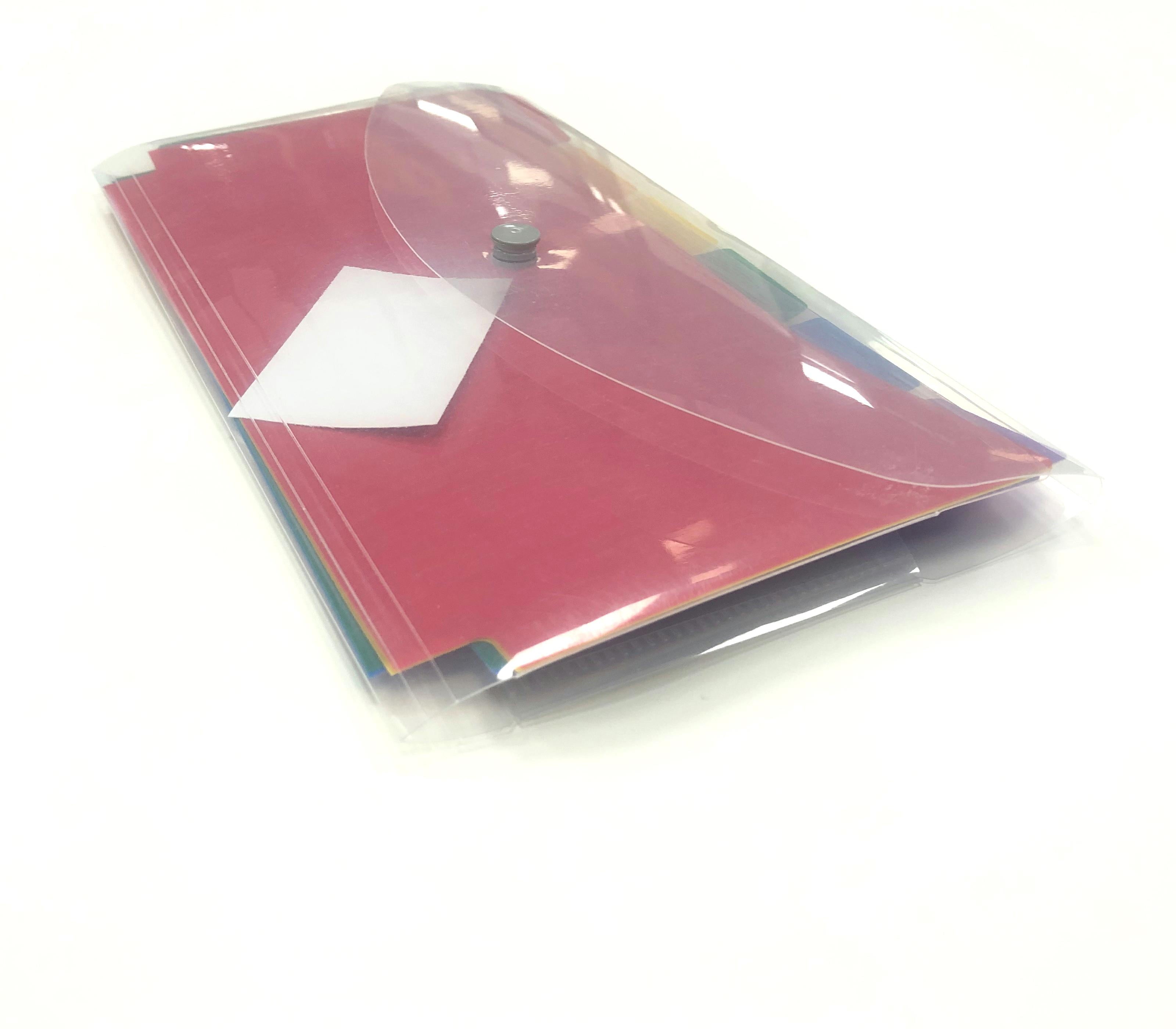 Pen+Gear Coupon Size 7 Pocket Expanding File, Clear with Rainbow Pocket,Assembled Product Heigt 5.7"