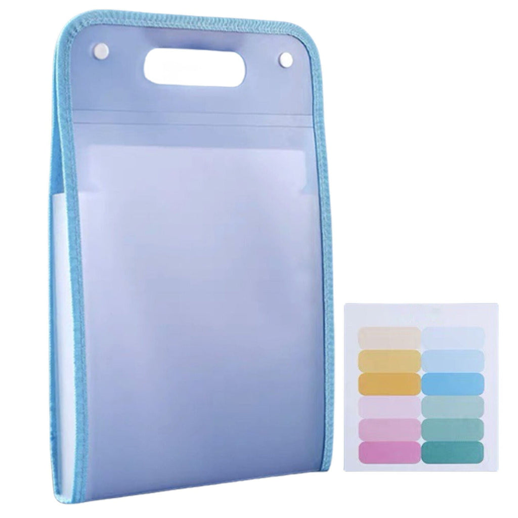 Ikeay Folder Clearance,Folder Data Storage Blueplastic File Folder Extended Folder with Snap Button Closure Legal Size Large Accordion File Pouch