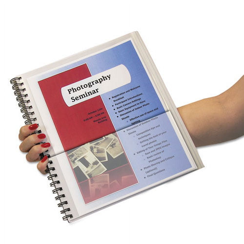 Eight-Pocket Portfolio With Security Flap, Polypropylene, 8.5 X 11, Black/white | Bundle of 2 Each