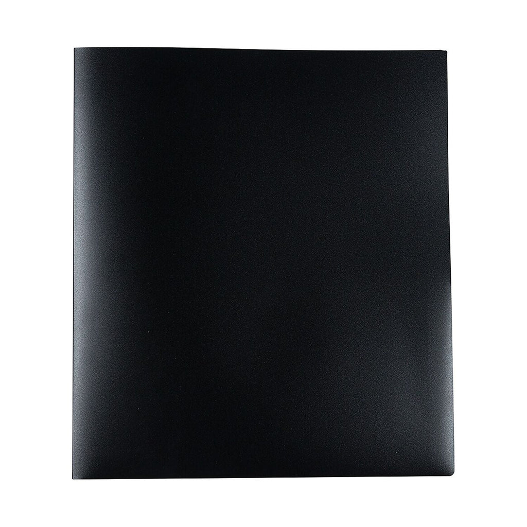 JAM Paper Heavy Duty Plastic Multi Pocket Folders, 10 Pocket Organizer, Black, 2/Pack
