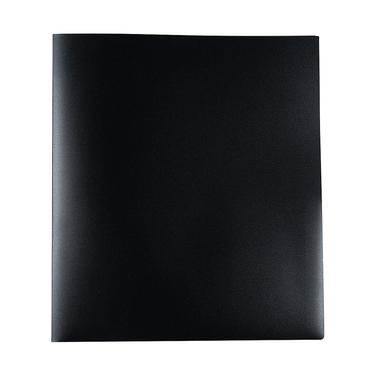 JAM Paper Heavy Duty Plastic Multi Pocket Folders, 10 Pocket Organizer, Black, 2/Pack