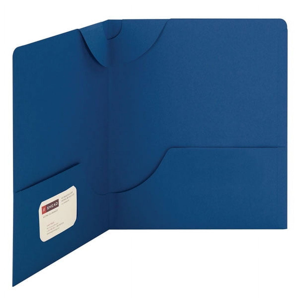 Smead Lockit® 2-Pocket Folders Dark Blue 25/BX Letter (87982)