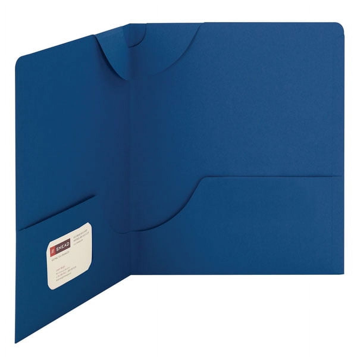 Smead Lockit® 2-Pocket Folders Dark Blue 25/BX Letter (87982)