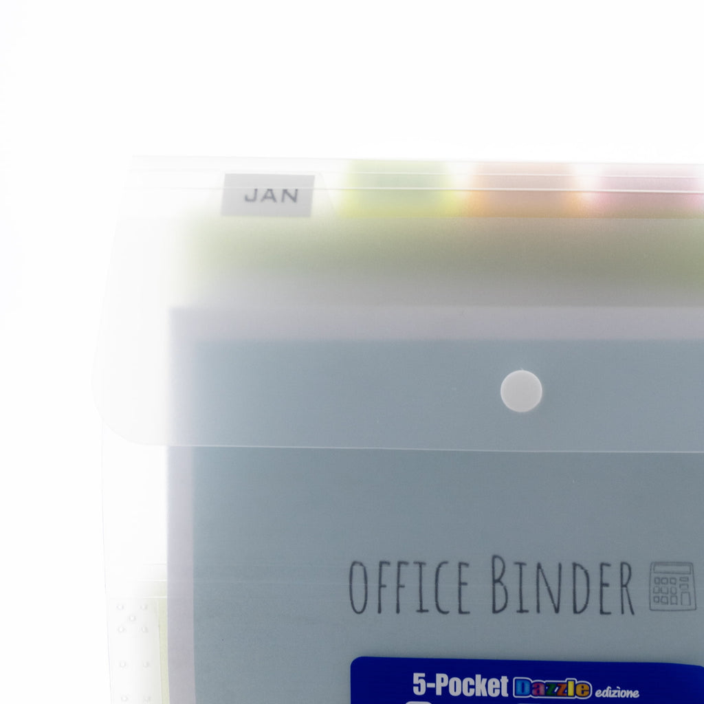 BAZIC Expanding File Folder 5 Pockets w/ Tab, Letter Size Plastic File Pocket Folders, 1-Pack