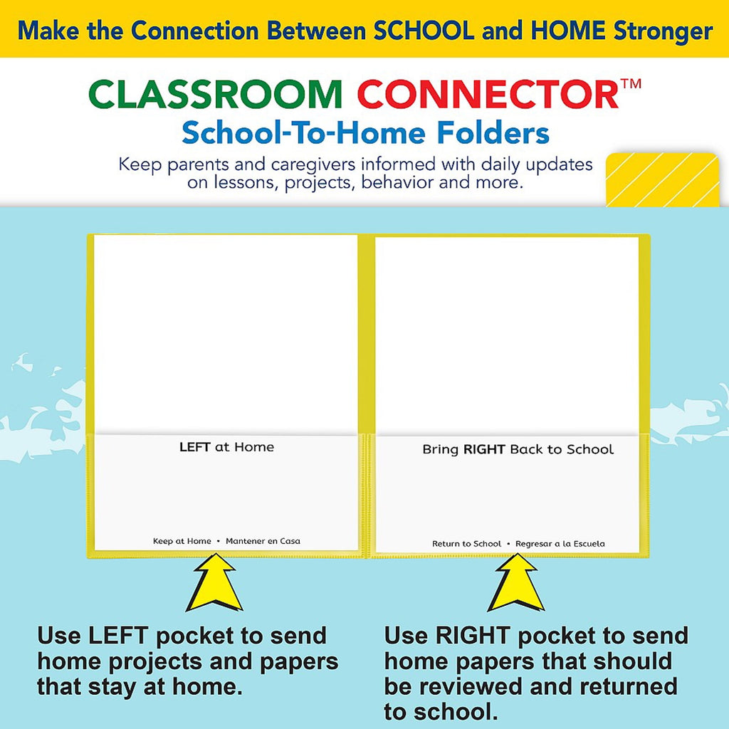 C-Line Classroom Connector Folders, 25 per Box