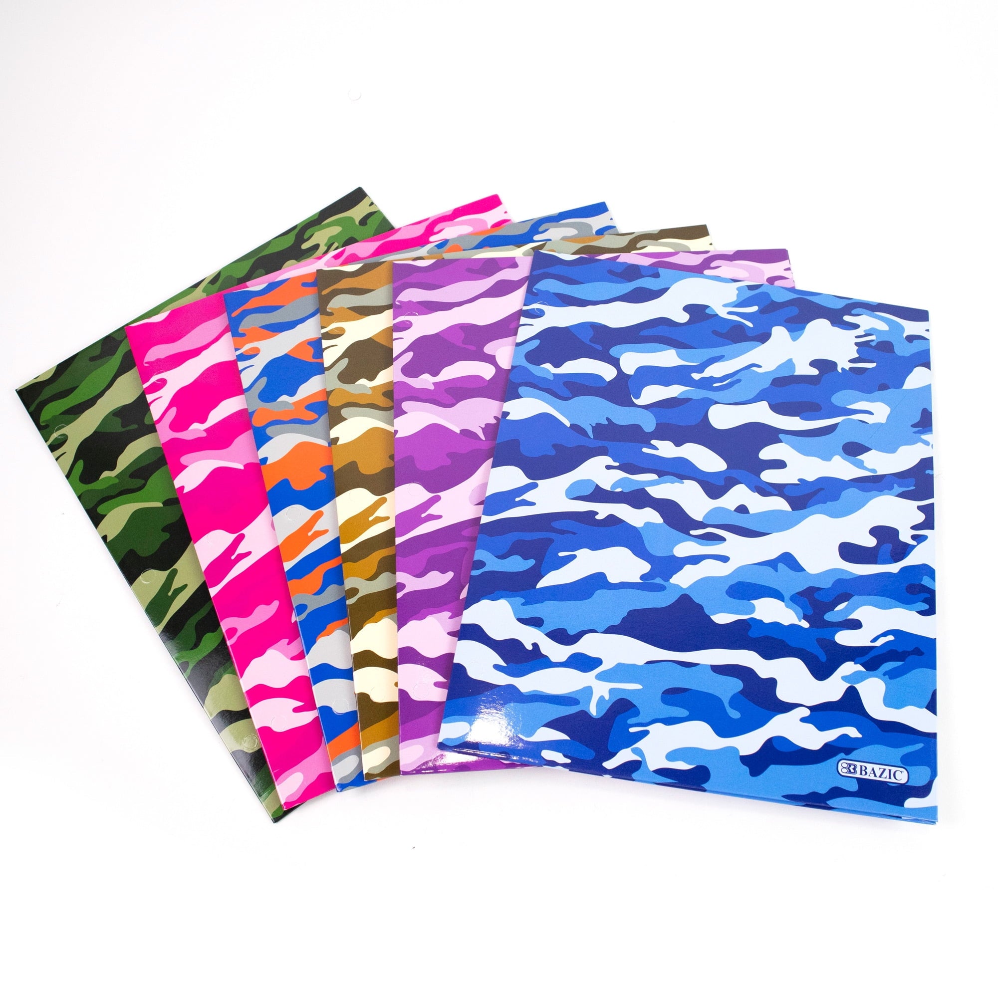 BAZIC 2 Pockets Paper Folder, Camouflage Portfolio, Document Folders, 48-Pack
