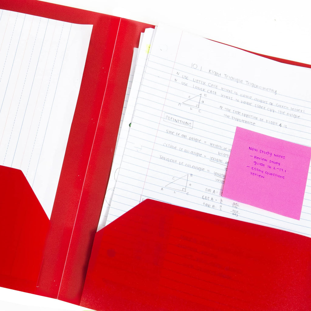 BAZIC Solid Color 2-Pockets Poly Portfolio [3158]