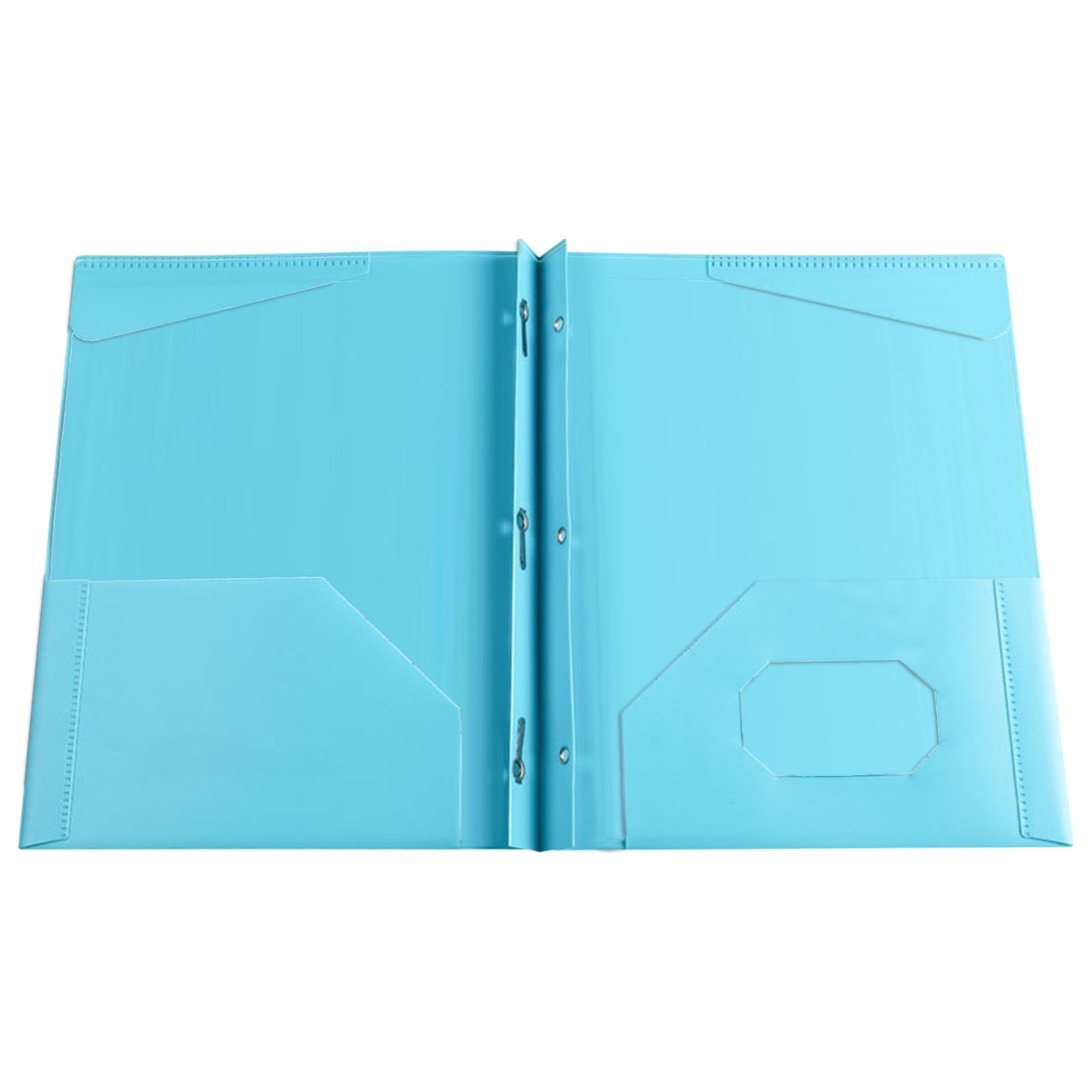 RXIRUCGD Plastic Folders With Pockets Heavy Duty Pocket Folders Letter Size File Folders For Documents Office School,Light Blue