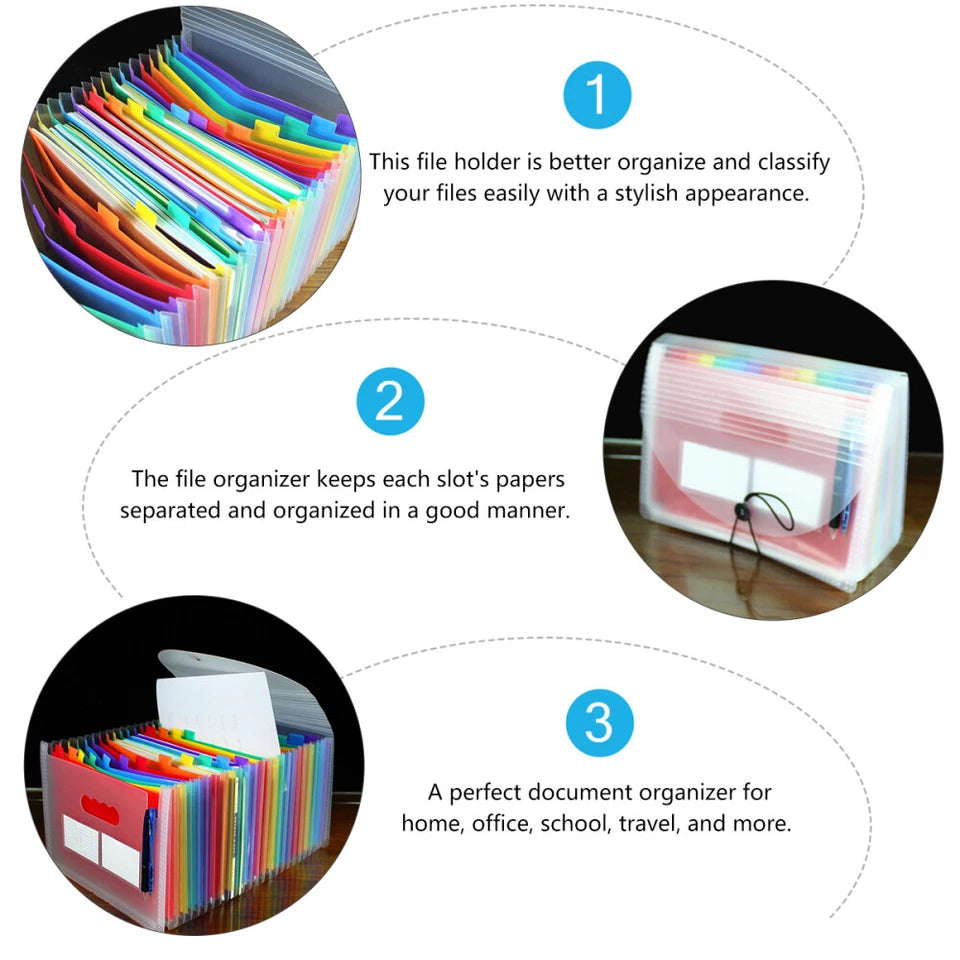 Transparent Organ Bag Baby Folder Pockets Accordion