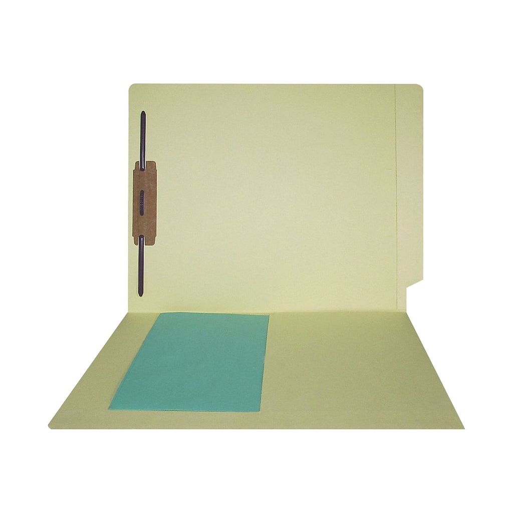 Medical Arts Press End Tab Pocket Folder with Fastener, Straight Tabs, Letter Size, Manila, 250/Box