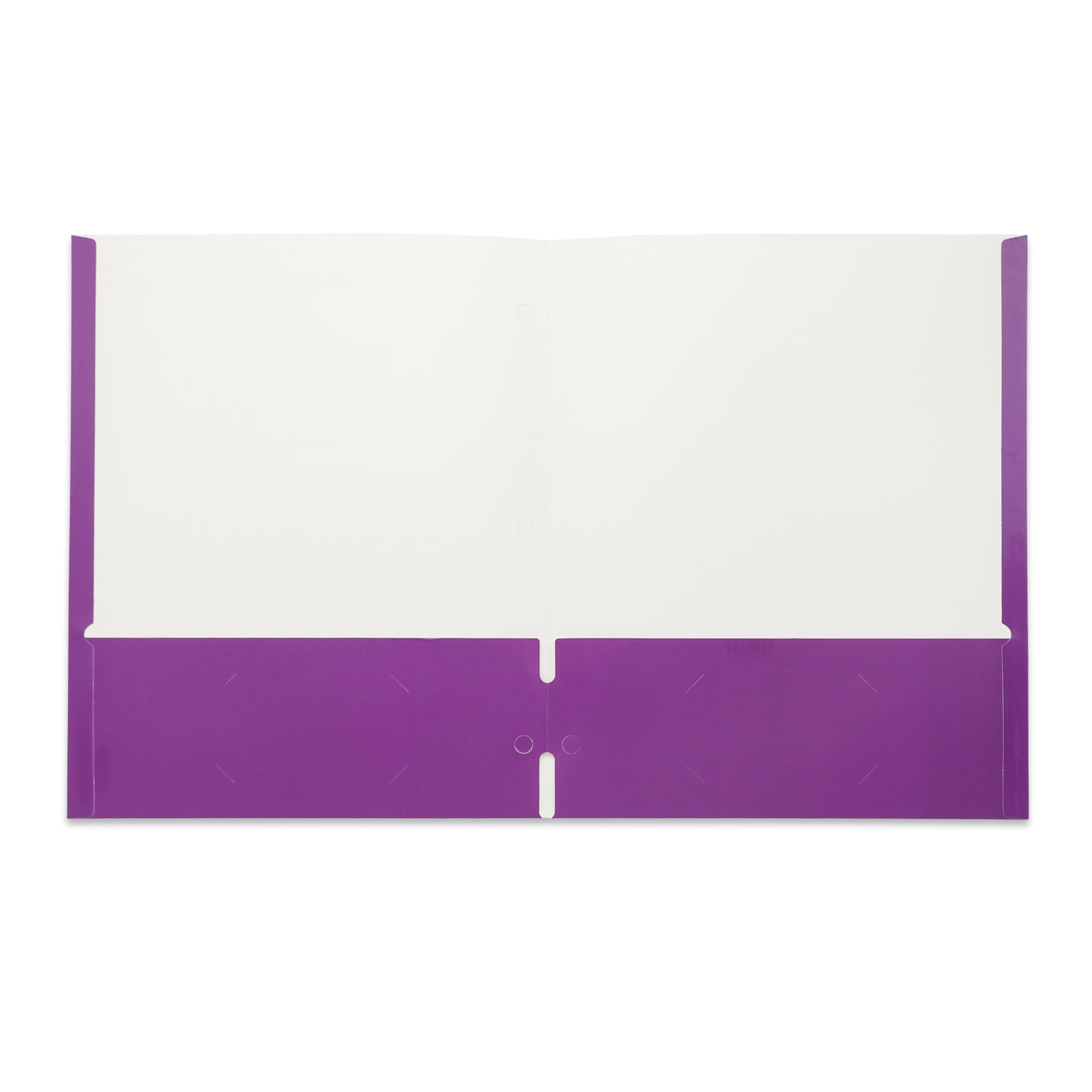 Pen + Gear 2-Pocket Paper Folders, Solid Purple Color, 50-Count, Letter Size
