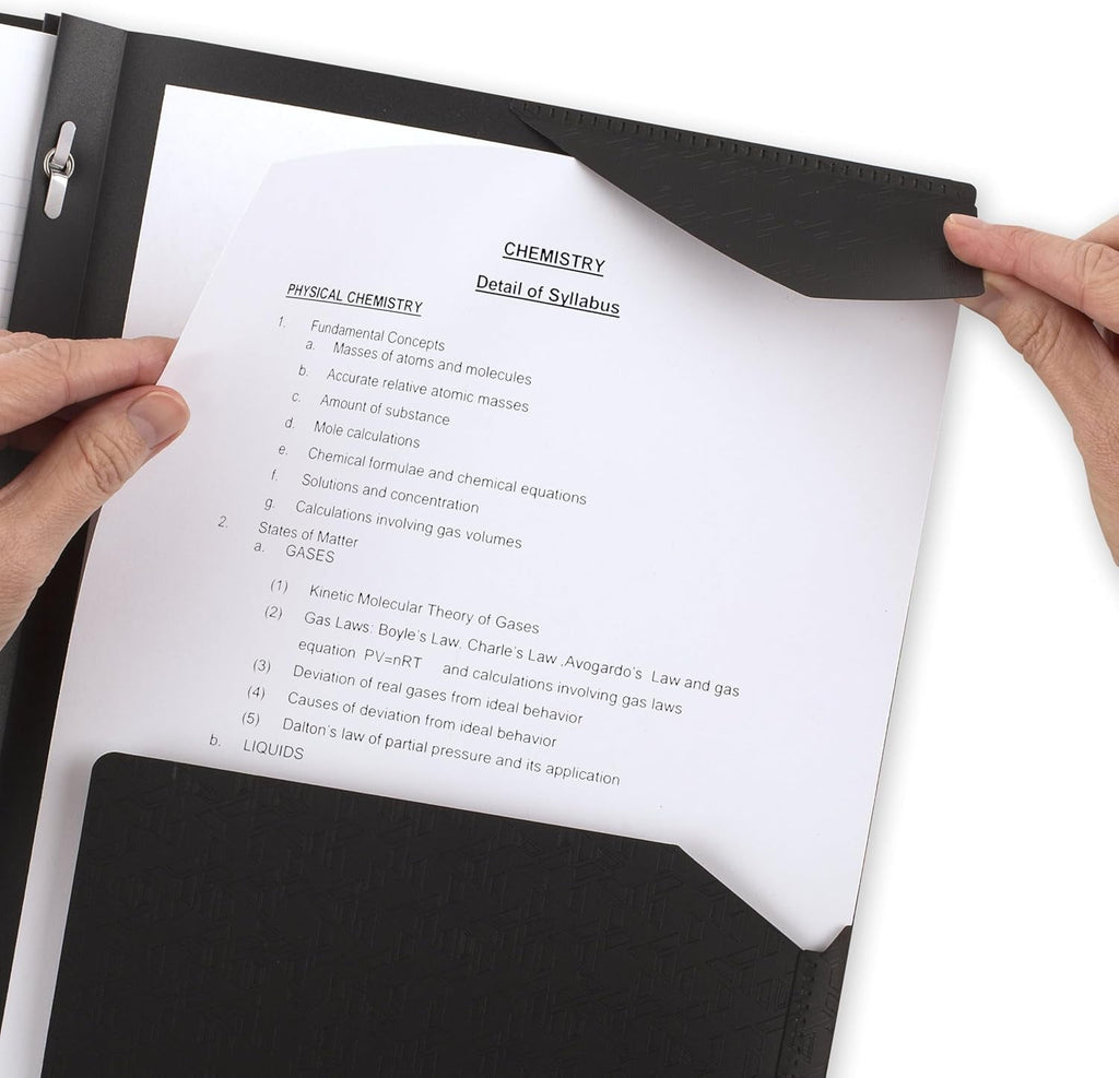 Five Star 2-Pocket Folder, Plastic Folder with Stay-Put Tabs and Prong Fasteners, Holds 8-1/2" x 11" Paper, Fire Red (72109)