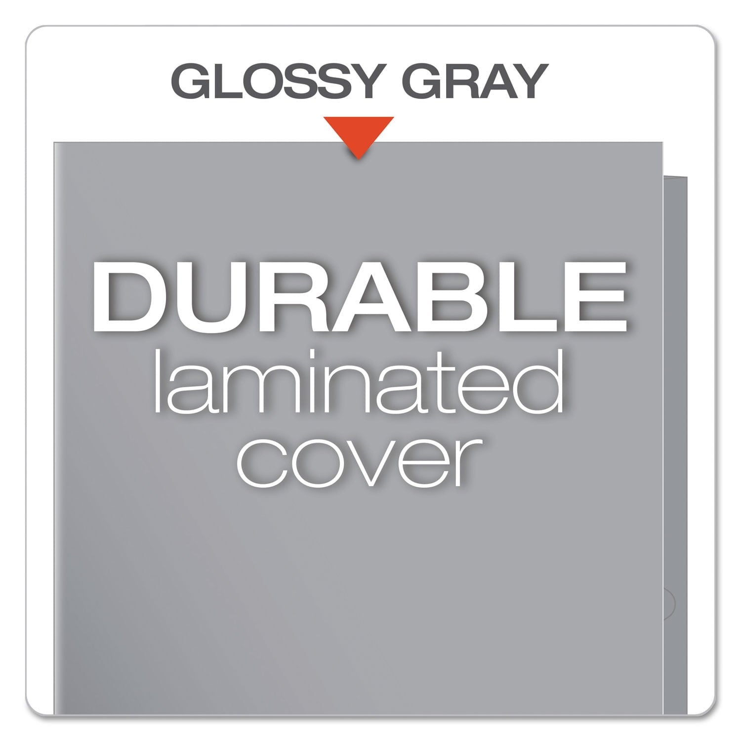 Oxford High Gloss Laminated Paperboard Folder, 100-Sheet Capacity, 11 x 8.5, Gray, 25/Box