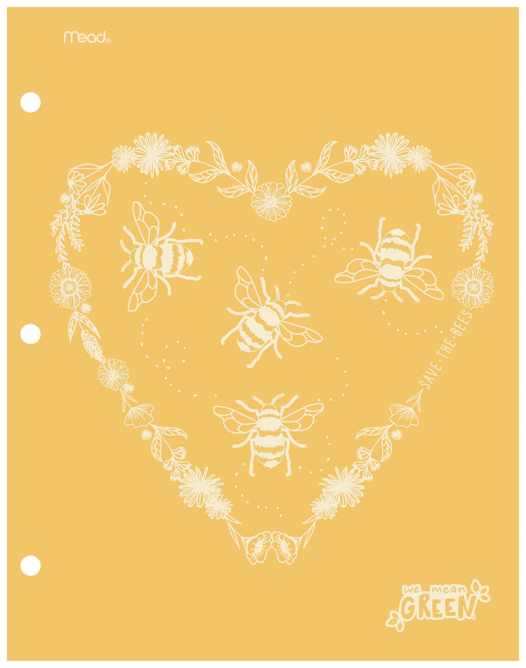 Mead We Mean Green 2-Pocket Paper Folder, 2 Pack, Yellow and Green (331761FB-WMT)