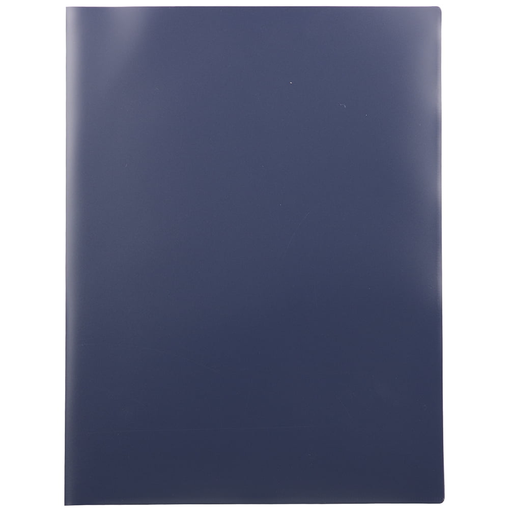 JAM Paper Heavy Duty Plastic Multi High Pocket Folders, 6 Pocket Organizer, Navy, 20/Pack
