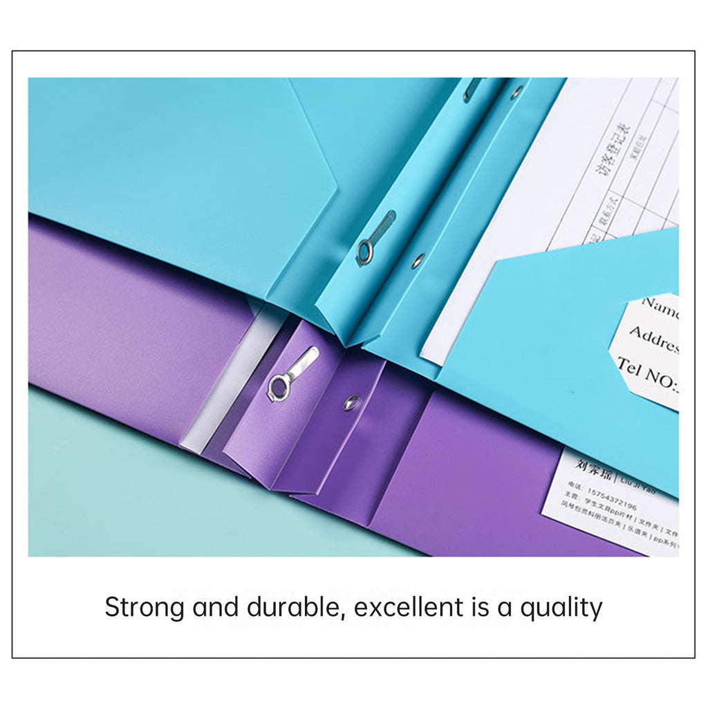 HHBEAUTY Plastic Folders with Pockets and Prongs, Pocket Folders, Folders with Prongs, File Folders with Fasteners, Pocket Folder, Folder with Pockets, Two Pocket Folder （Pink）