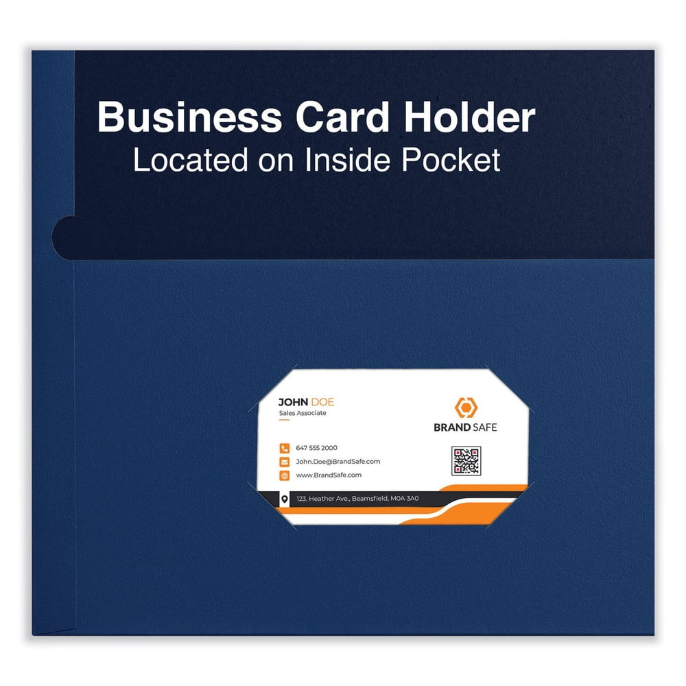 Universal UNV56613 11 in. x 8.5 in. Embossed Leather Grain Paper 2-Pocket Portfolio - Assorted (25/Box)