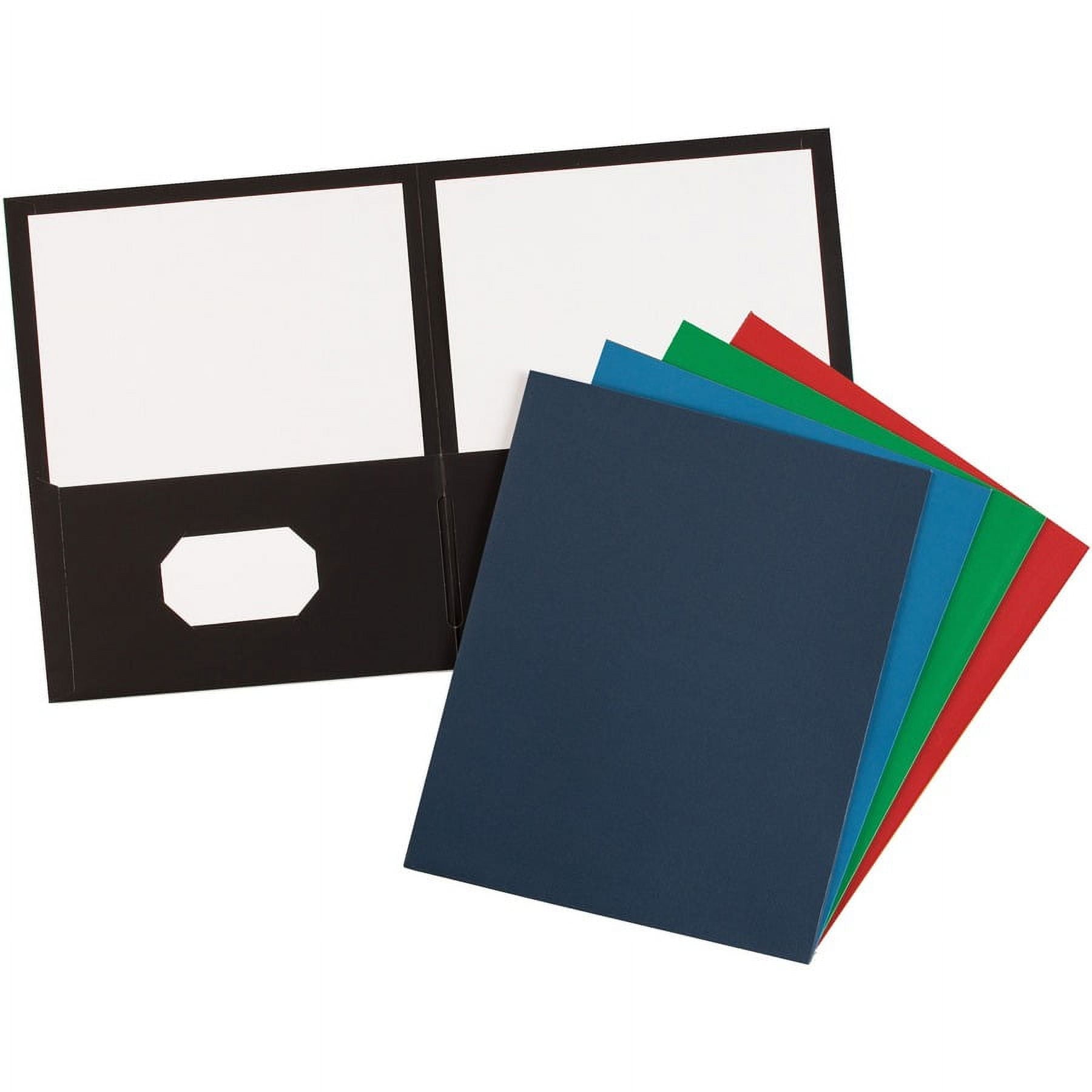 Avery® Letter Pocket Folder - 8 1/2" X 11" - 40 Sheet Capacity - 2 Internal Pocket(s) - Assorted - 125 / Carton