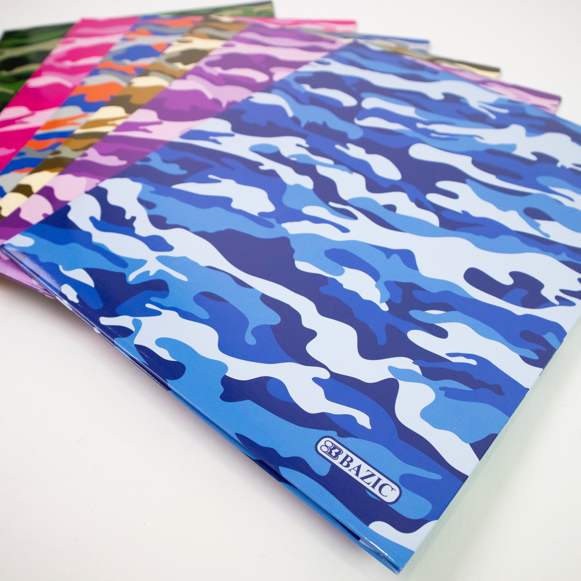 BAZIC 2 Pockets Paper Folder, Camouflage Portfolio, Document Folders, 48-Pack