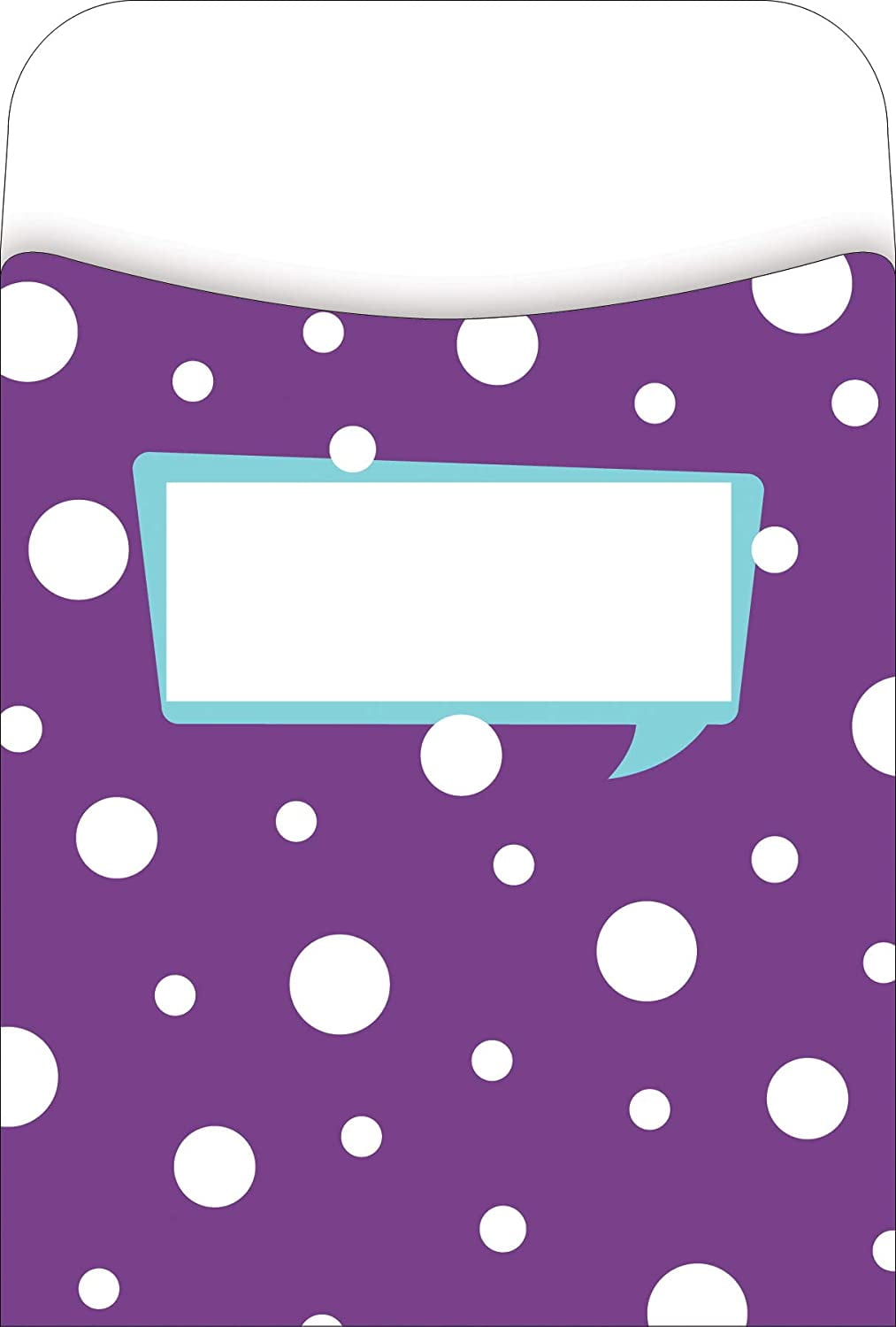 Barker Creek Peel & Stick Library Pockets, Happy, 3 Designs, Great for Holding Library, Index, and Flash Cards, Hall Passes, Recipes, and More! 3-1/2" x 5-1/8", 30 per Pkg (1234) , Assorted