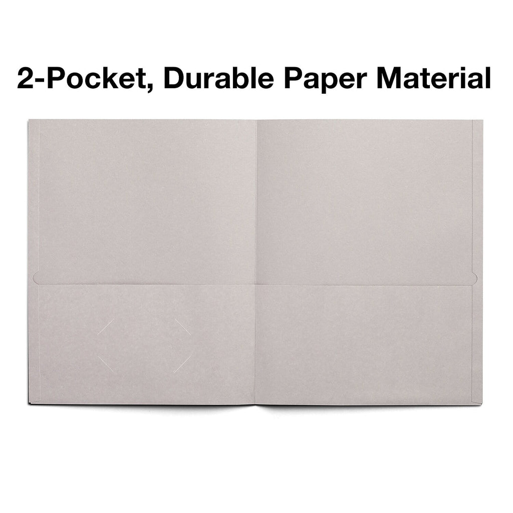 HITOUCH BUSINESS SERVICES 2-Pocket Presentation Folders Gray 10/Pack 13380