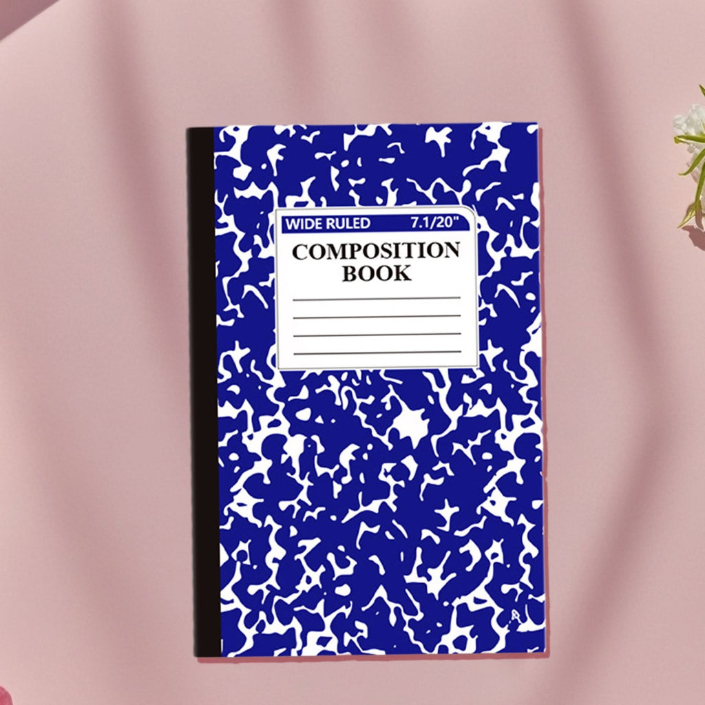 Clearance- Marbled Exquisite Notepad Blue, Blue Simple Notebook Exquisite Textured Notebook Sewing Notebook A5 Sewing Notebook 30Sheets 60 Pages