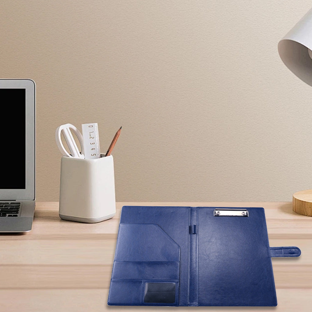 Naxoaeo Leather Portfolio Folder Padfolio, Business Padfolio Organizer Document Planner Portfolio Binder Storage Pocket for Legal Pad Holder Paperwork Phone Men Women (A4)