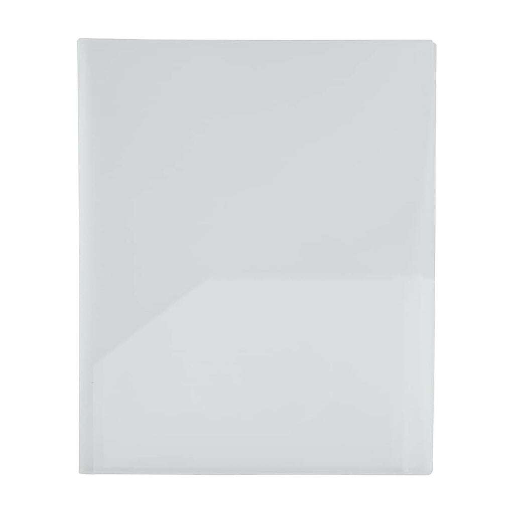 JAM Paper Heavy Duty Plastic Multi Pocket Folders, 4 Pocket Organizer, 9.5 x 11.625, Clear, 2/Pack