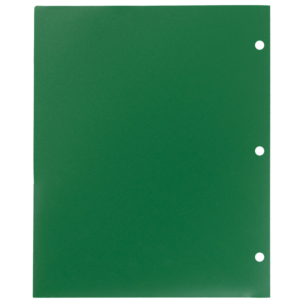 Five Star 2-Pocket Stay-Put Plastic Folder, Green (37451)
