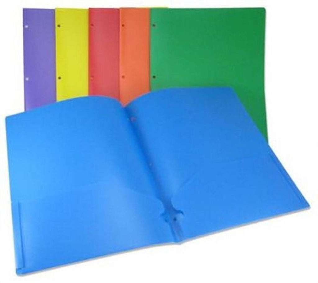ischolar New York Poly Assorted 2 Pocket Portfolio -- 36 per case.