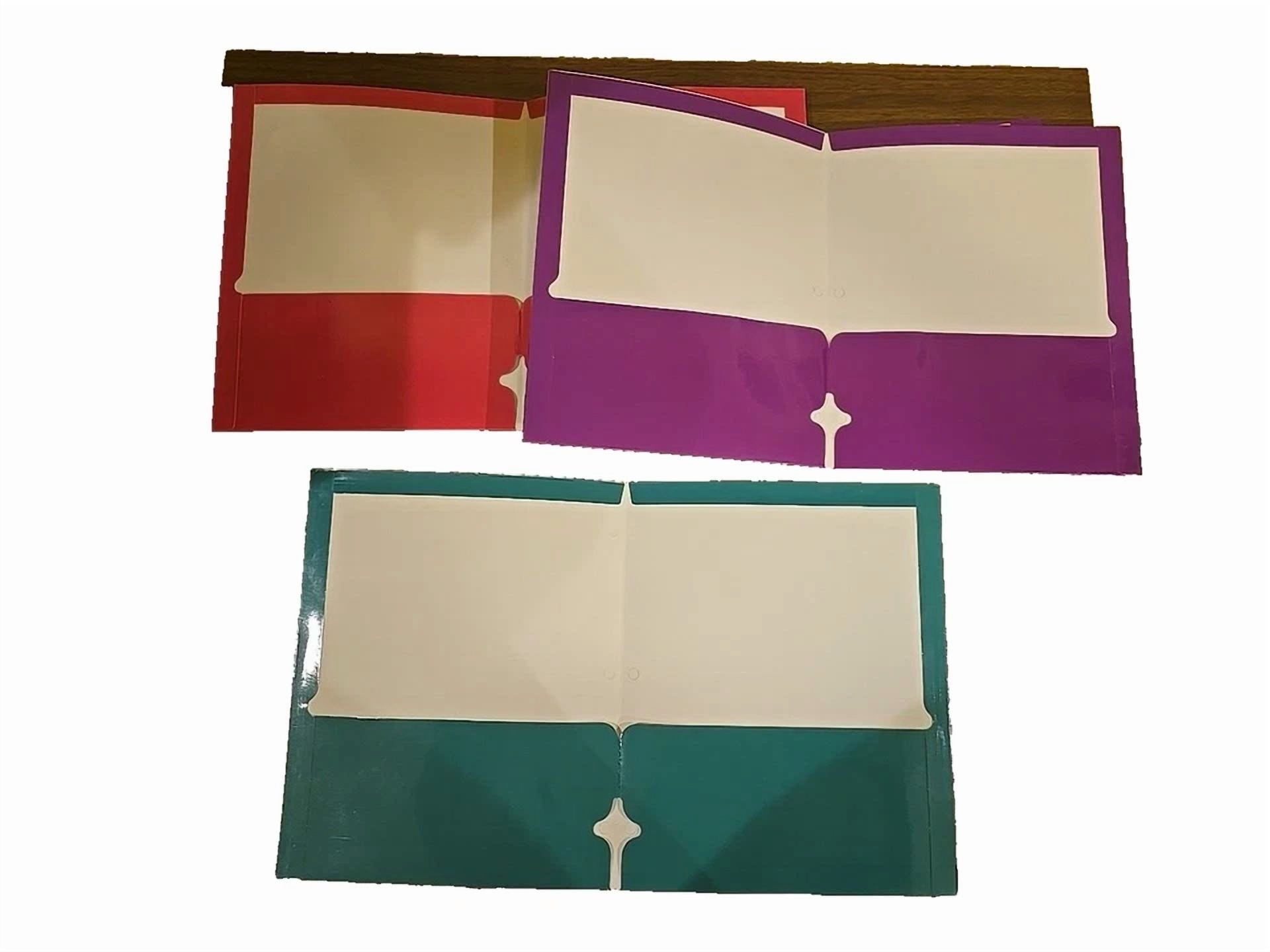 Lot Of 3 School 2 Pocket Folders; Punched For 3 Ring Binder; Horse & Pony Design