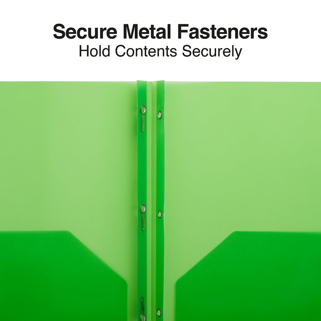 Staples 2 Pocket Plastic Folder Green 970157