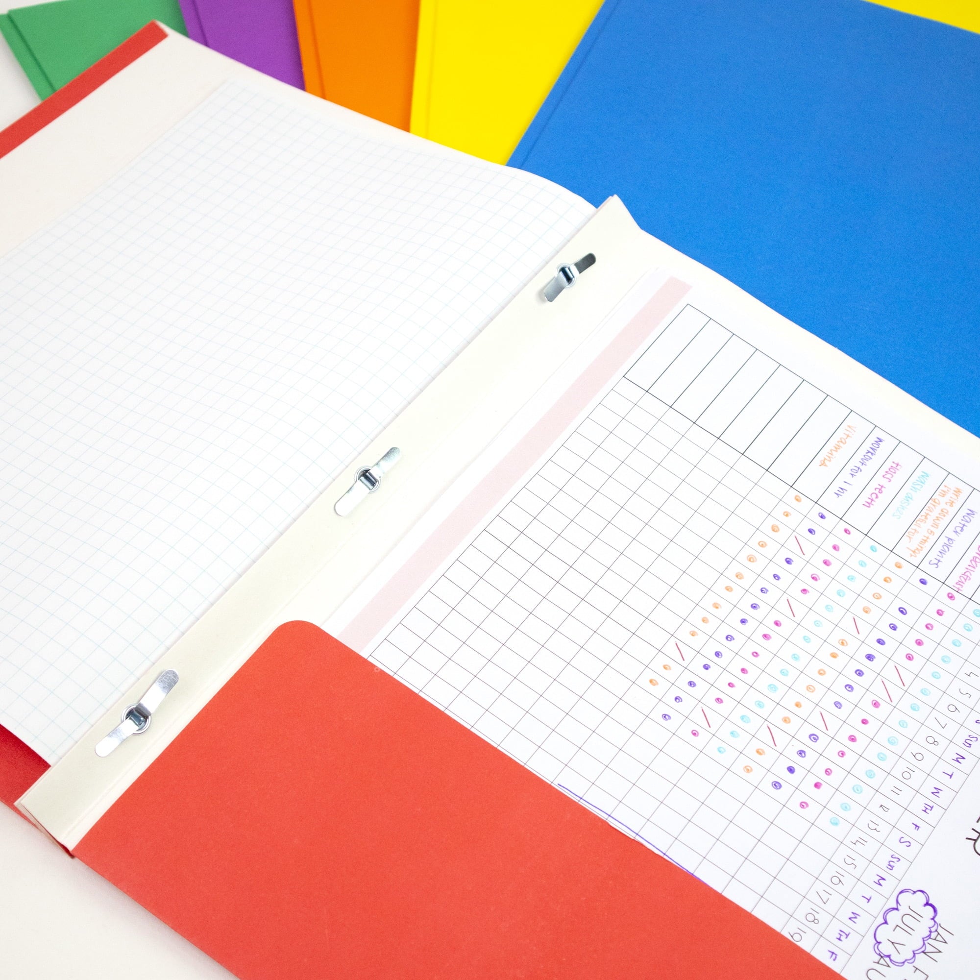 BAZIC 2 Pockets Paper Folder, 3 Metal Prongs Fastener Clips Portfolio, Letter Size Folders, Assorted Color 10-Pack