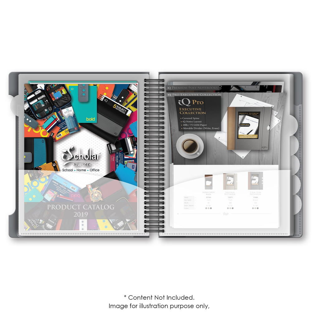 IQ iScholar 15 Pocket Organizer, 12.2 x 11", Tabbed Dividers, Color Will Vary (39906)