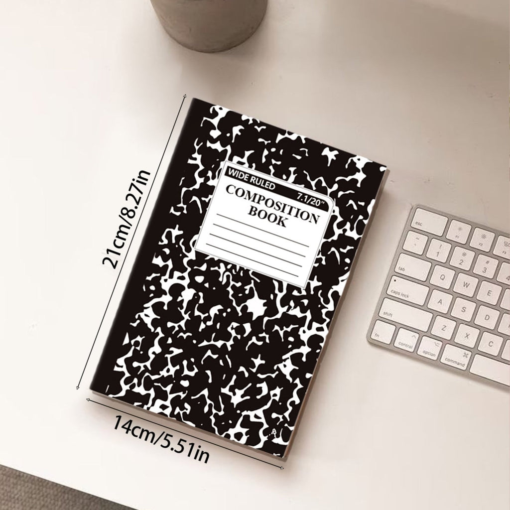 Clearance- Marbled Exquisite Notepad Blue, Blue Simple Notebook Exquisite Textured Notebook Sewing Notebook A5 Sewing Notebook 30Sheets 60 Pages