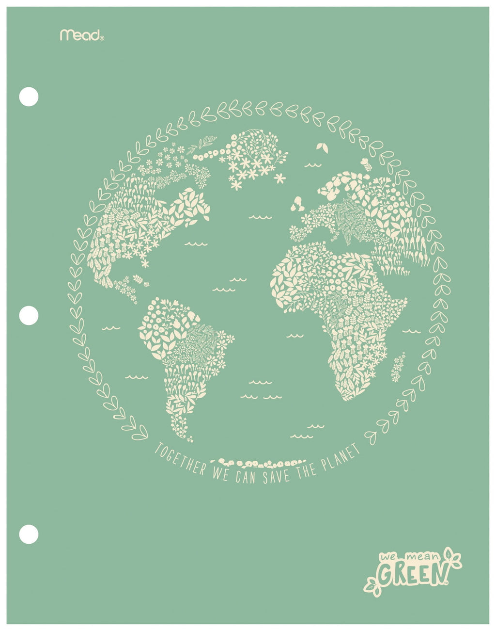 Mead We Mean Green 2-Pocket Paper Folder, 2 Pack, Yellow and Green (331761FB-WMT)