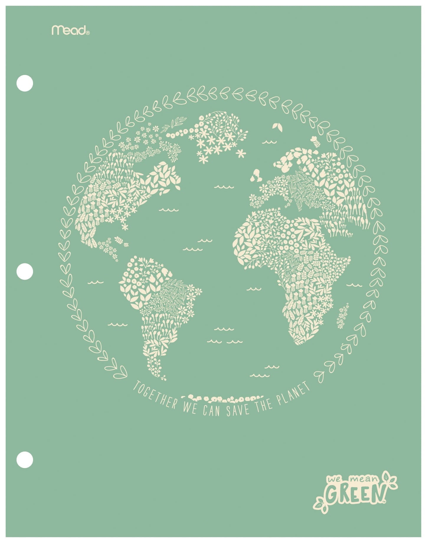 Mead We Mean Green 2-Pocket Paper Folder, 2 Pack, Yellow and Green (331761FB-WMT)