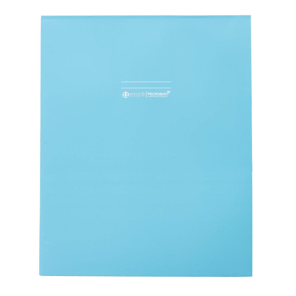 U Style Microban Two-Pocket Paper Folder, 11x9.5, Assorted, 4 per Pack, 4917