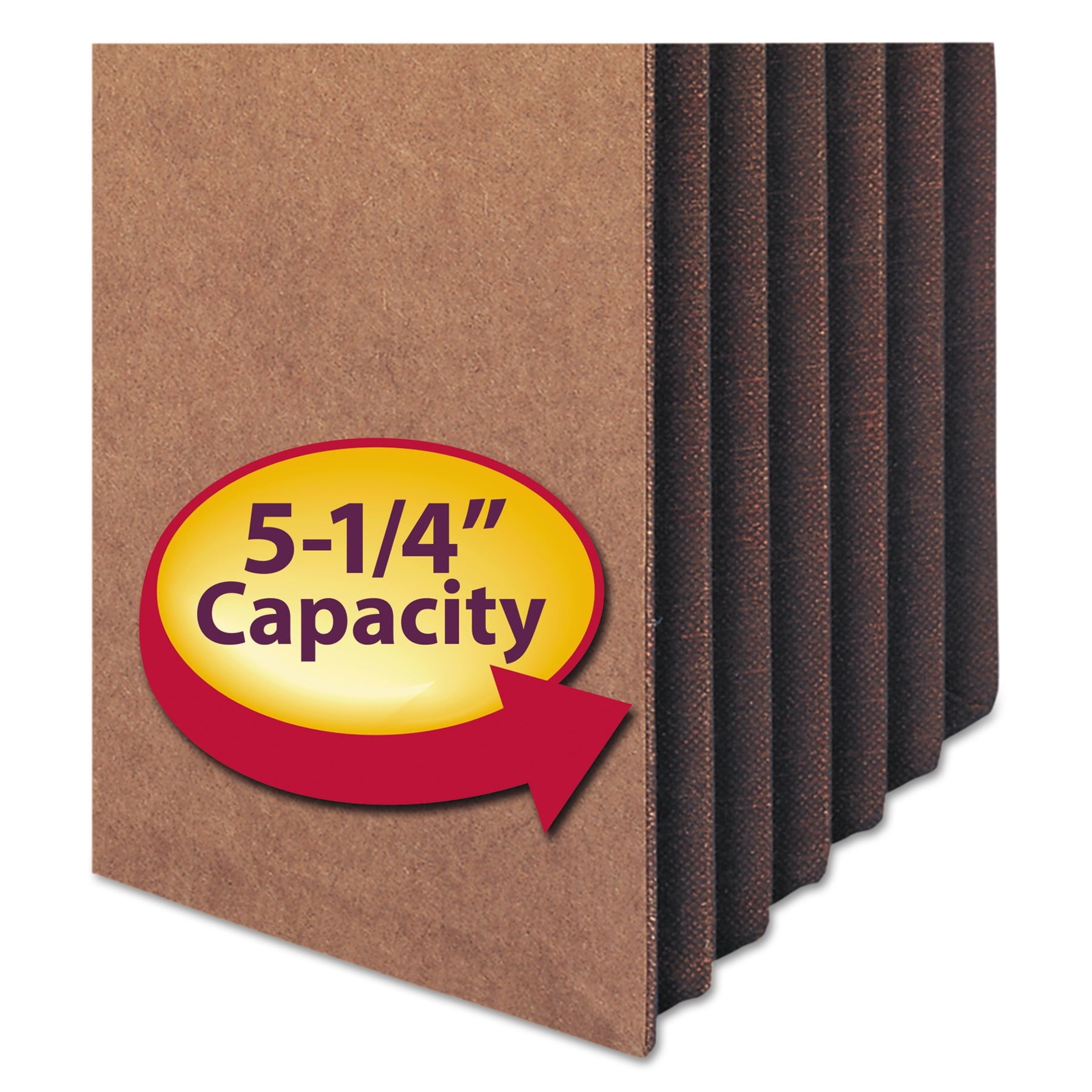 Smead 73274 5-1/4 in. Exp File Pocket, Straight Tab, Letter, Manila/redrope (10/Box)