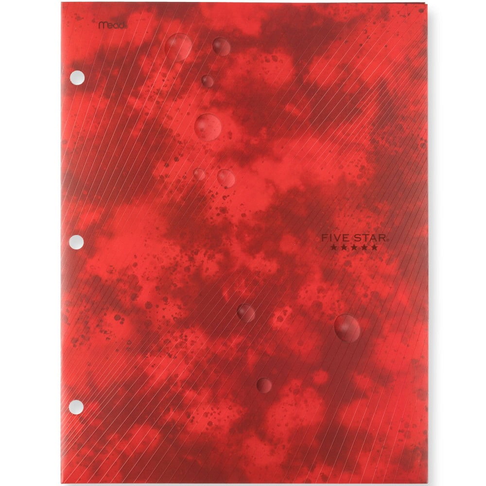 Five Star Active 2 Pocket, 3 Hole Punched, Red Folder
