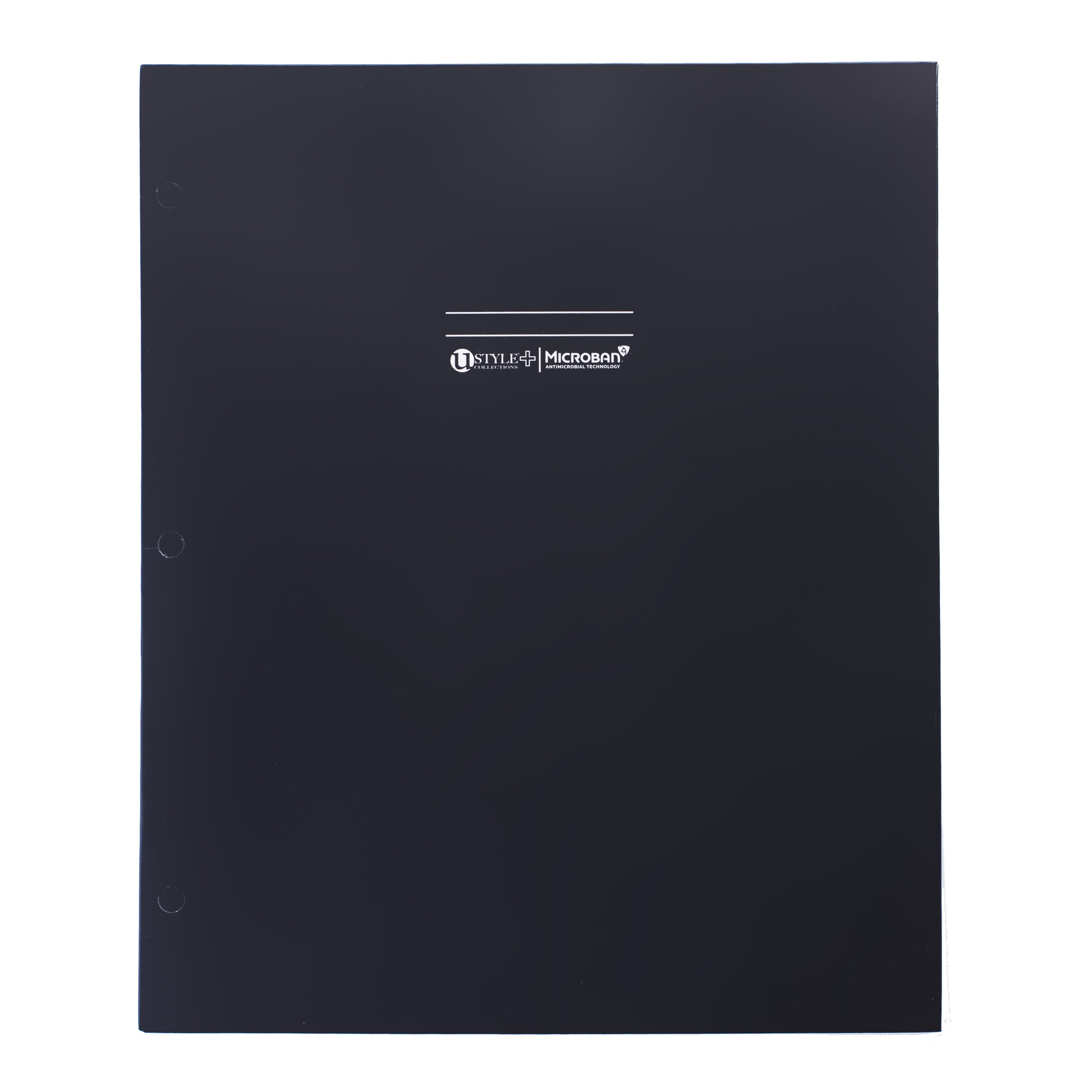 U Style Microban Two-Pocket Paper Folder, 11x9.5, Assorted, 4 per Pack, 4917