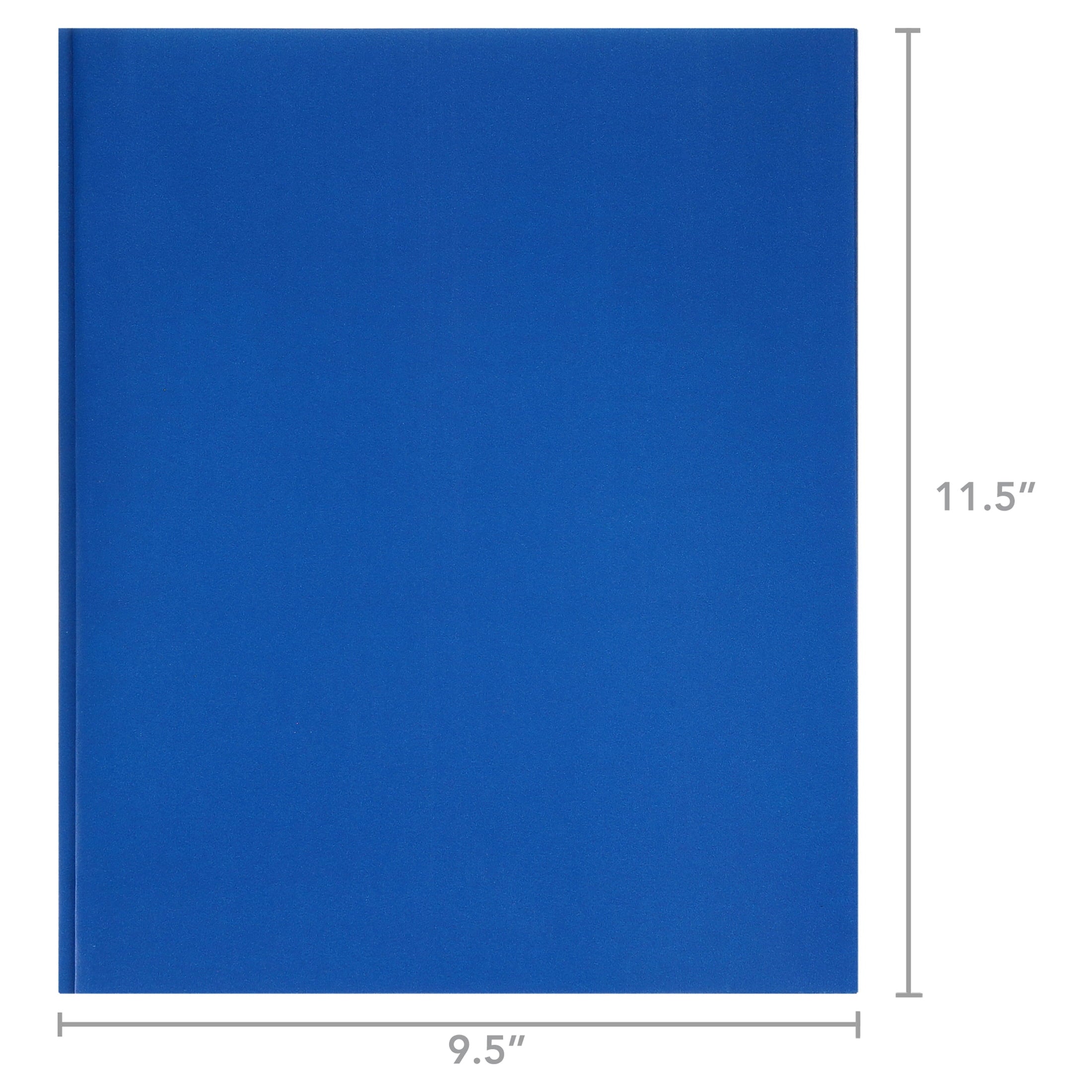 Better Office Products Blue Paper 2 Pocket Folders with Prongs, Blue, 50 Pack