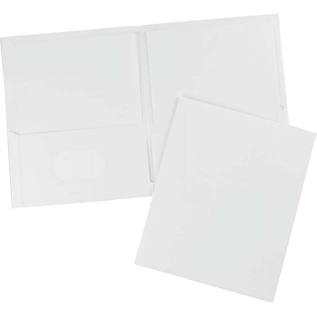 Avery® Letter Pocket Folder - 8 1/2" X 11" - 40 Sheet Capacity - 2 Internal Pocket(s) - White - 125 / Carton