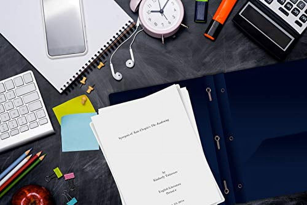 better office products blue plastic 2 pocket folders with prongs, heavyweight, letter size poly folders, 24 pack, with 3 metal prongs fastener clips, blue