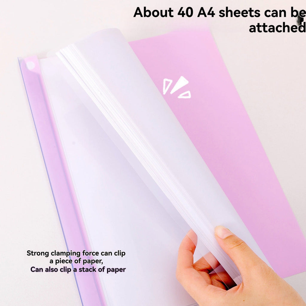 5 Folders - Pocket Folders - Plastic File Folders - 5Pcs Clear Front Report Plastic Presentation Folders Resume Portfolio Folder Paper Swivel Sliding Bar File Folder